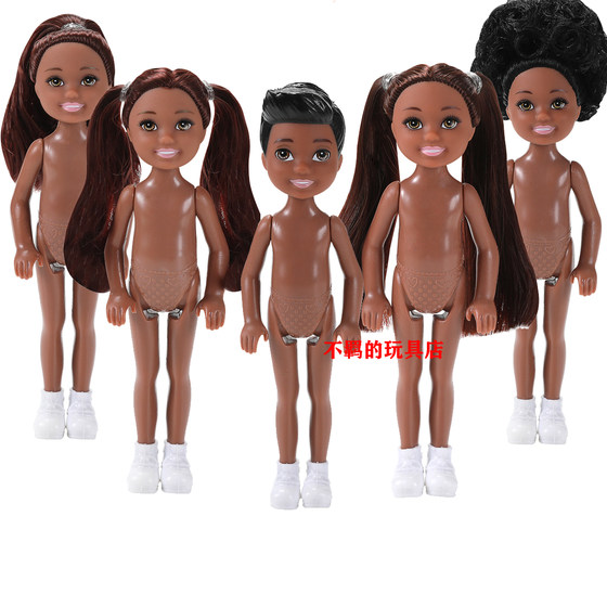 
Foreign trade 13.5 cm 5 inch Little Kelly body shoes doll body male and female doll ornaments black girl variety