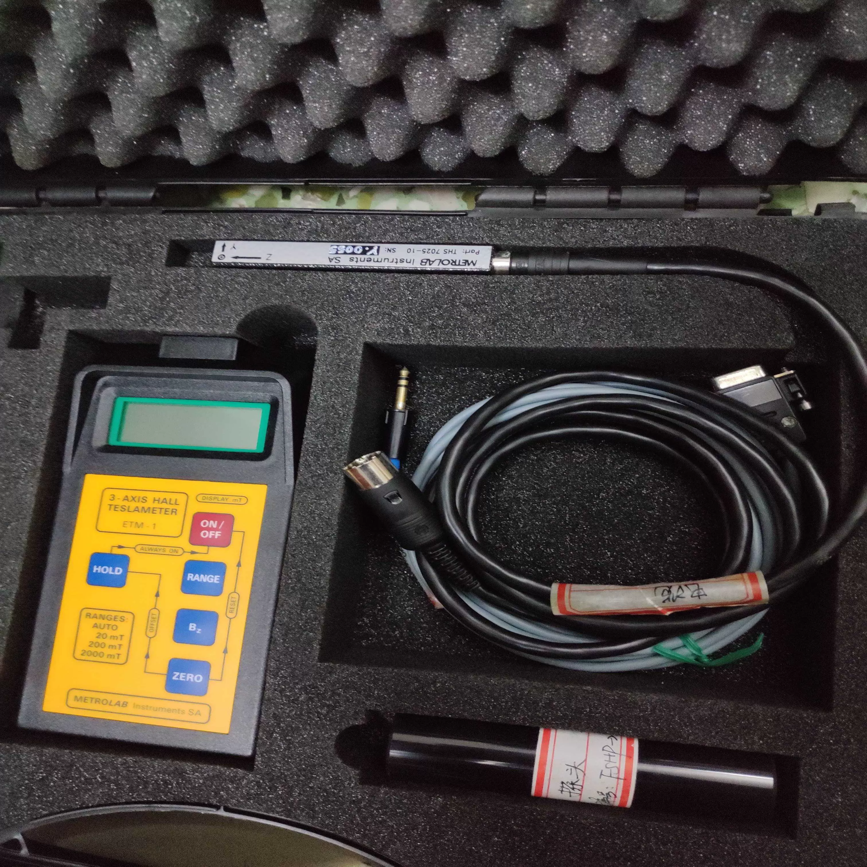 metrolab etm 1 三轴霍尔特斯拉高斯计三维磁共振磁场强度测试仪