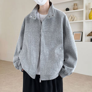 
Imported jacket boys new trendy loose casual jacket teen student men's stand-up collar coat