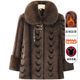 noble grandma winter clothes plus velvet coat elderly old lady imitation mink coat mother plus velvet thick cotton jacket women
