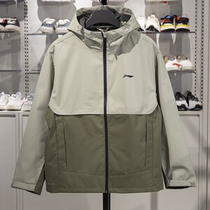 Li Ning sports windbreaker men's 2025 spring new fitness series water-repellent loose hooded jacket AFDV537
