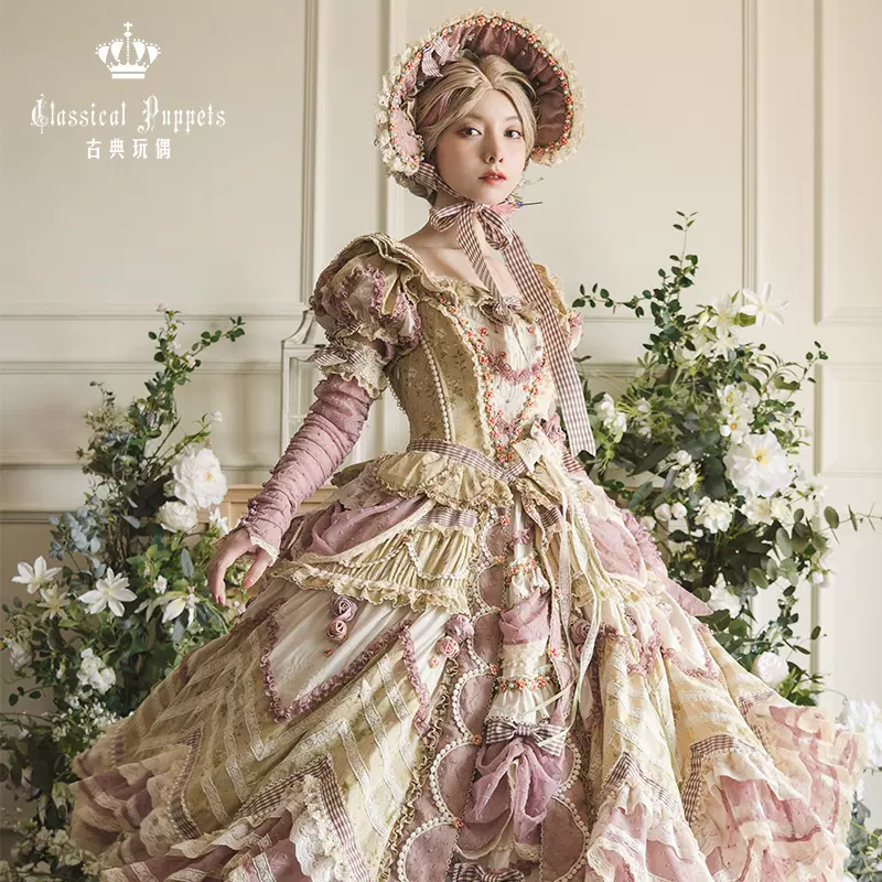 定制定金】古典玩偶沉落暮色花野花嫁OP 洛丽塔lolita-Taobao Singapore