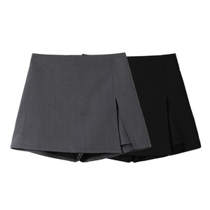 
Black high waist slit suit skirt for women in spring slim and fashionable versatile hip skirt anti-exposure A-line short skirt