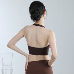 Fitness Magic Halter Neck Sports Bra All-In-One Quick-Drying Yoga Vest Shockproof Running Bra for Outerwear New