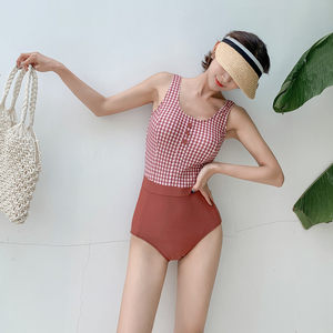 INS Wind Vocal Santhelter Sexy Conservative Bikini Busty Bust Gathering the Stomach and Slender Hot Spring Swimsuit Women
