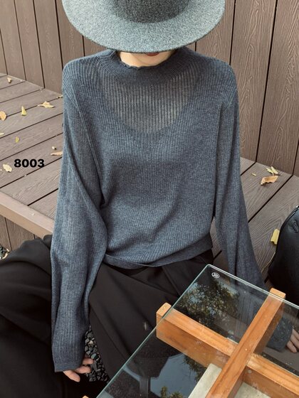 
Original design, fashionable, versatile, casual, loose, slim and lazy style, half turtleneck sweater 8003