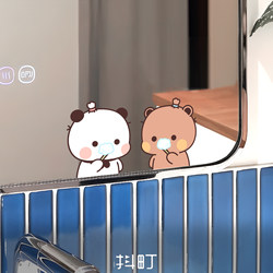 Cartoon One or Two Bubu Bathroom Toilet Mirror Decorative Stickers Dressing Table Makeup Mirror Creative Stickers
