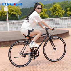 Forever Brand Flat Handlebar Road Bike 700C Men's and Women's Ultra-Light and Ultra-Fast Adult Urban Racing Student Bicycle