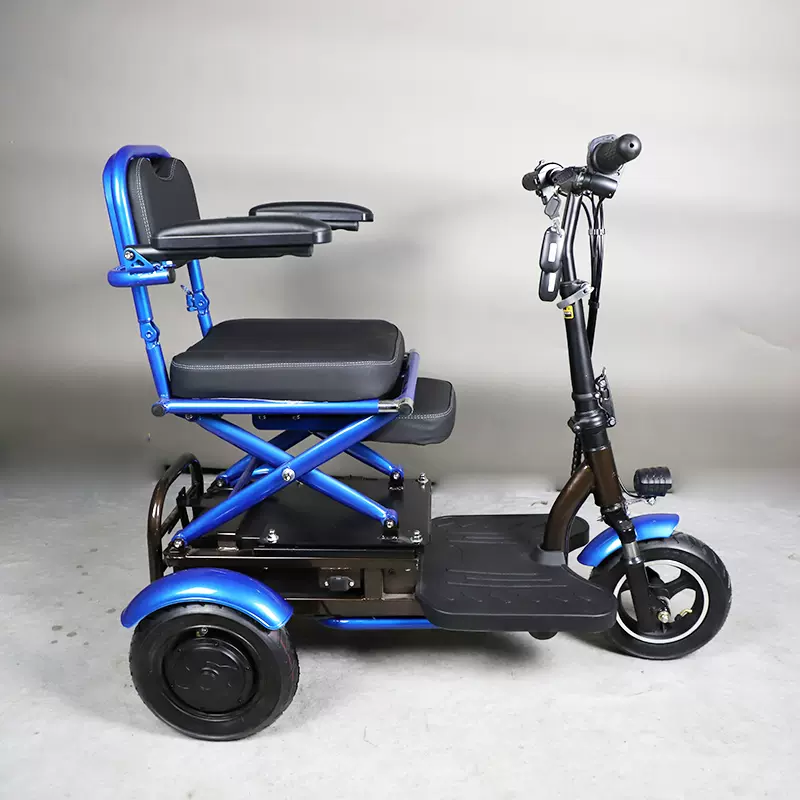 電動三輪車小型鋰電休閒家用可摺疊老人代步車電動自行車電動車碟