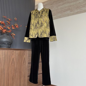 
New Chinese style new autumn fashion three-piece suit temperament