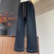 New mother's clothing autumn and winter jeans plus velvet thickened trousers middle-aged and elderly women's elastic waist warm pants