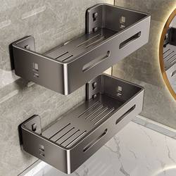 Thickened Bathroom Storage Rack, No-Drill Corner Shelf for Bathroom, Toilet Storage, Wall-Mounted Shelf 1366