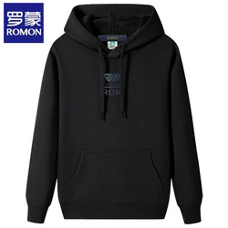 Romon Official Authentic National Trend Brand Sweatshirt Men's American-Style Heavyweight Hoodie Pullover Jacket Spring, Autumn, Winter Fleece-Lined Version