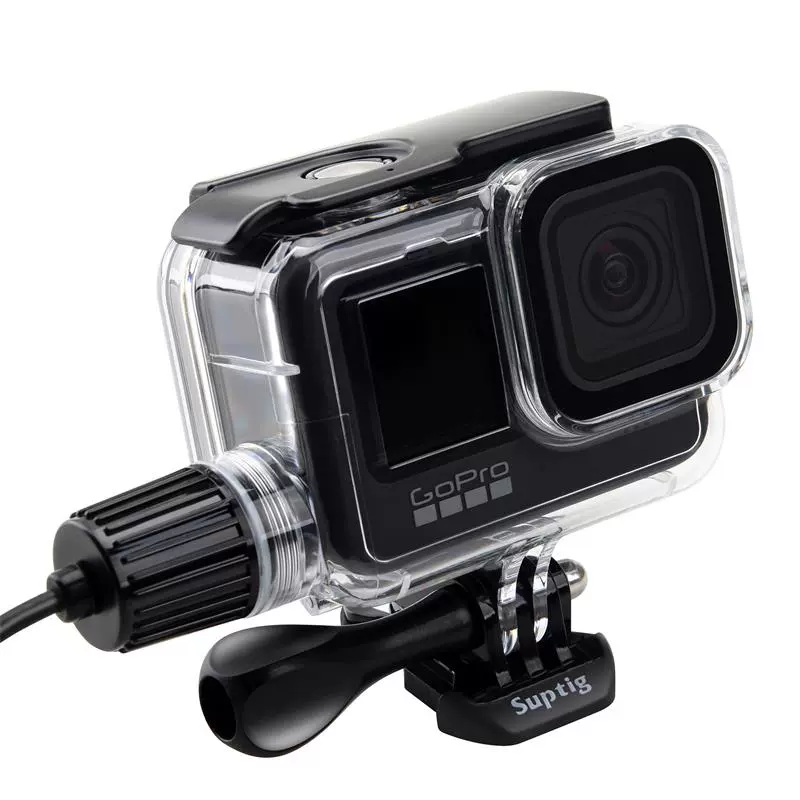 Gopro Hero56充电防水壳边充边录机车摩托车充电gopro710配件盒