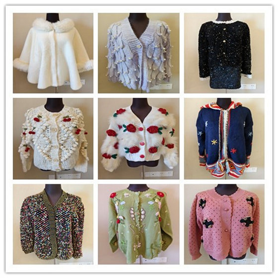
A19vintage vintage sweater women's cardigan coat retro loose lazy style embroidered sweater