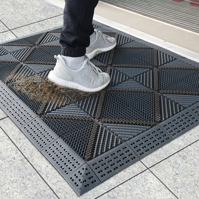 Outdoor non-slip soil entry door mats, front door mats, plastic door mats, outdoor waterproof commercial carpets