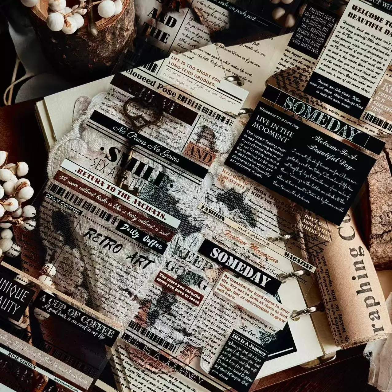 拼图拼画】霖蓝汐原创手账胶带新品pet切模拼图胶带长循环整卷