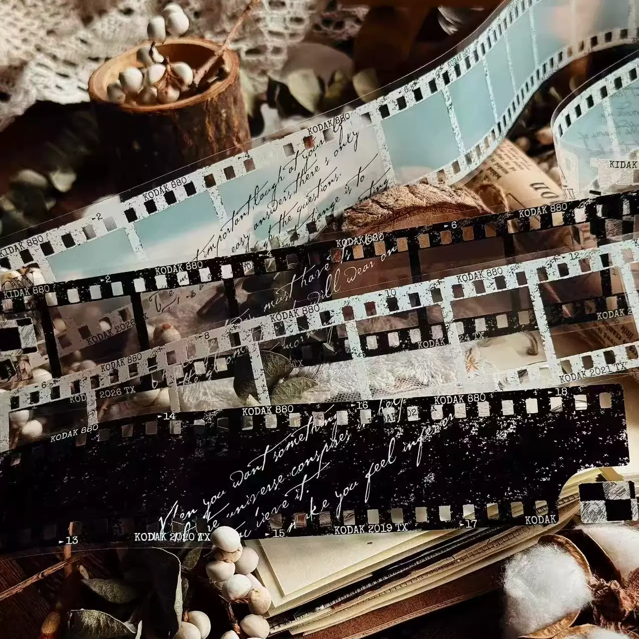 来说俩句】霖蓝汐原创手账胶带第七期新品拼贴装饰长循环整卷