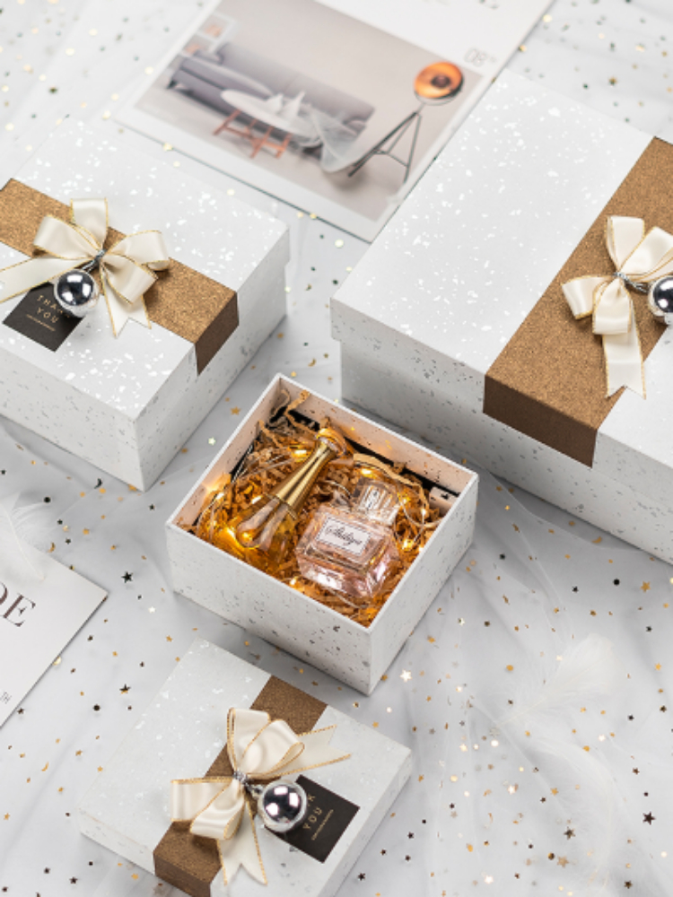 纸寿千年简约生日礼物包装盒精美礼品盒子