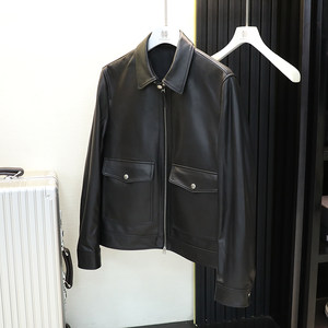 Ginseng leather coat men's cotton leather 2022 new American retro locomotive business casual men's jacket jacket 7694
