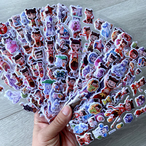 
16 Nezha sticker emoji pack 3d three-dimensional bubble sticker magic kids come to the world magic kids waterproof stickers decorative stickers