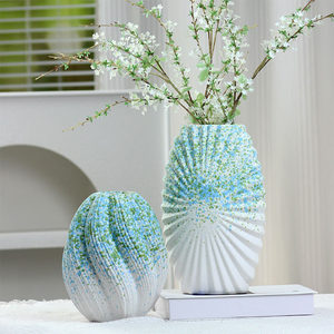 
Retro light luxury ceramic vase table placement fresh and non-porous living room ornaments with flowers hydroponic living room entrance small ornaments