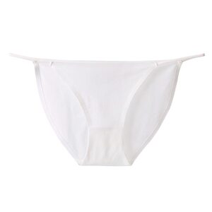 
White seamless panties for women, low waist, high slit, ice silk breathable sexy briefs, thin pure cotton crotch bottoms
