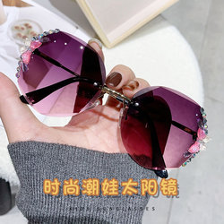 Sunshade Children's Glasses, Sunglasses for Women, Anti-Uv, Children's Sunglasses, Fashionable Butterfly Diamond-Encrusted Girls' Sunglasses