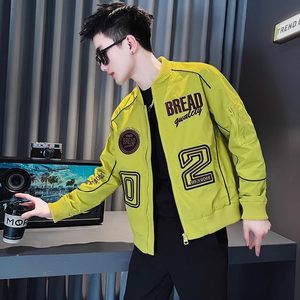 
2025 new handsome embroidered jacket for men spring and autumn slim fit versatile jacket internet celebrity popular couple baseball uniform
