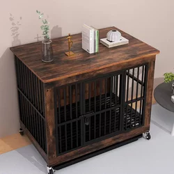 Cross-Border Pet Furniture Dog Cage, Reinforced, Bite-Resistant, Sturdy, Detachable, with Toilet, Wooden Dog Cage, Medium-Sized Cat Cage, Pet Cage