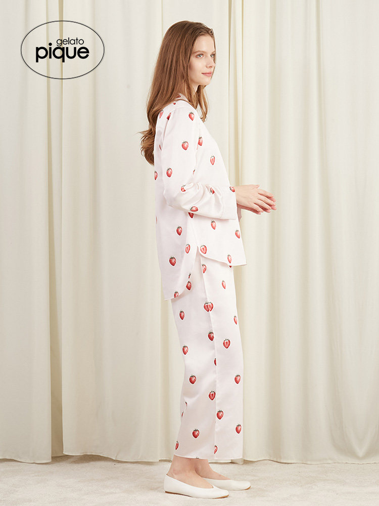 Gelato Pique Women's Strawberry Satin Pajama Set - Pwft231261