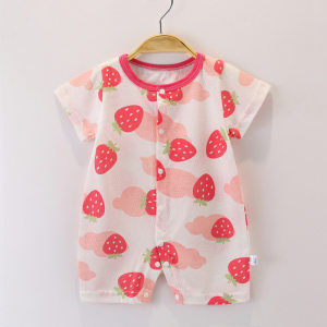 The 30 % discount brand clears the cabinet parent -child installation baby summer pajamas baby cartoon baby clothes bag fart clothes summer
