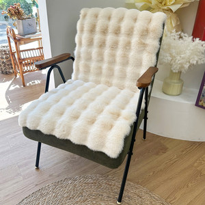 Rabbit plush chair cushion office office for a long time, stepping dining chair pad, thickened student stool cushion sofa cushion

