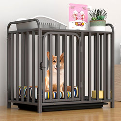 Hot-Selling Dog Cage for Medium and Large Dogs, Full Square Tube Dog Cage, Thickened Indoor Pet Cage with Toilet, Iron Cage Dog House