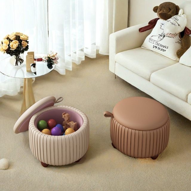 Multifunctional toy storage stool, storage stool, adult can sit on the ...