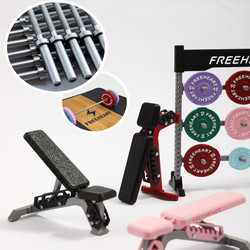 ·Freeheart· Single Product Supply Station Dumbbell Bench | Barbell Plates | Metal Rod | Fitness-Themed Trendy Birthday Gift