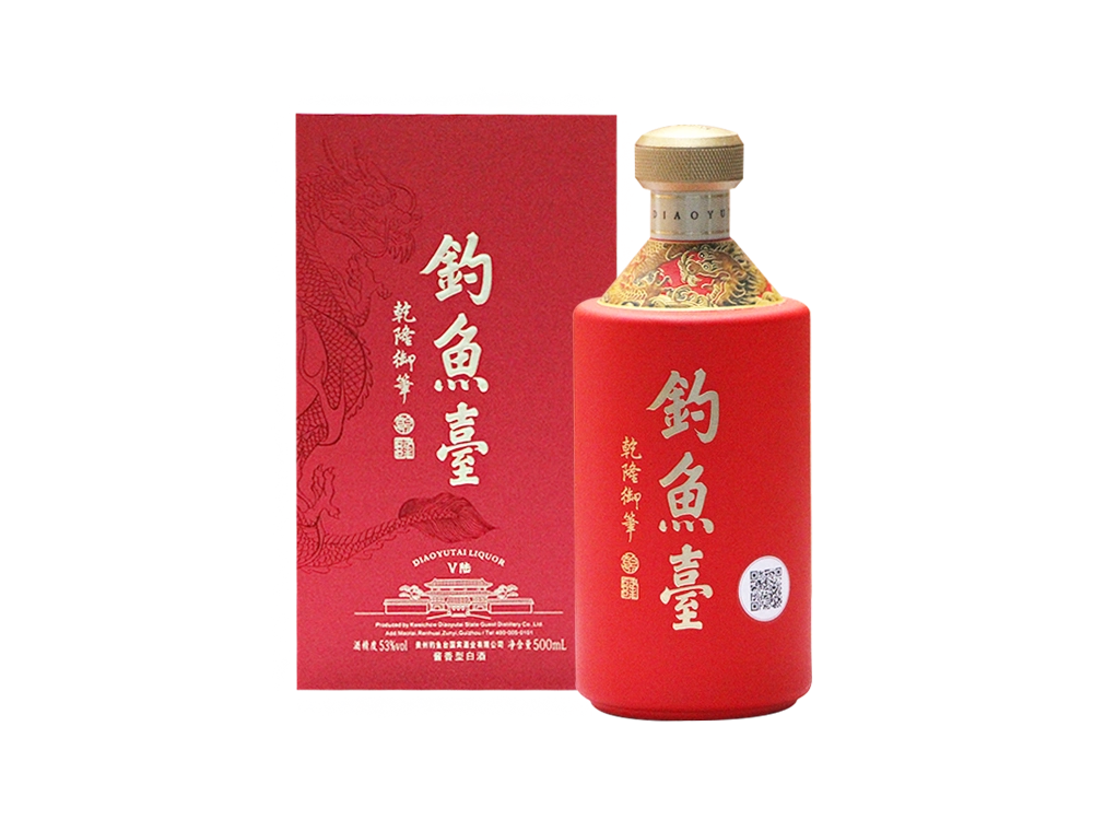 53度钓鱼台V陆酱香型白酒500ml/瓶