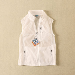 
2024 summer new style for men and women ultra-thin stand collar single-layer breathable vest outdoor mesh splicing solid color quick-drying vest