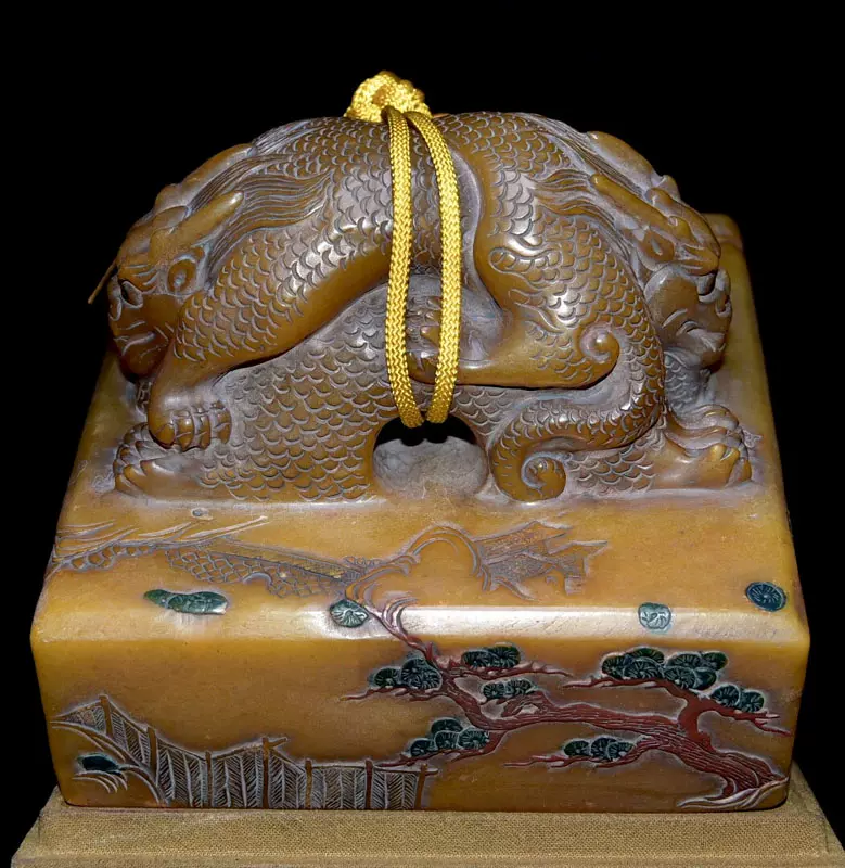 寿山石 烏鴉皮 印材 置物 中国美術品 - 文房具