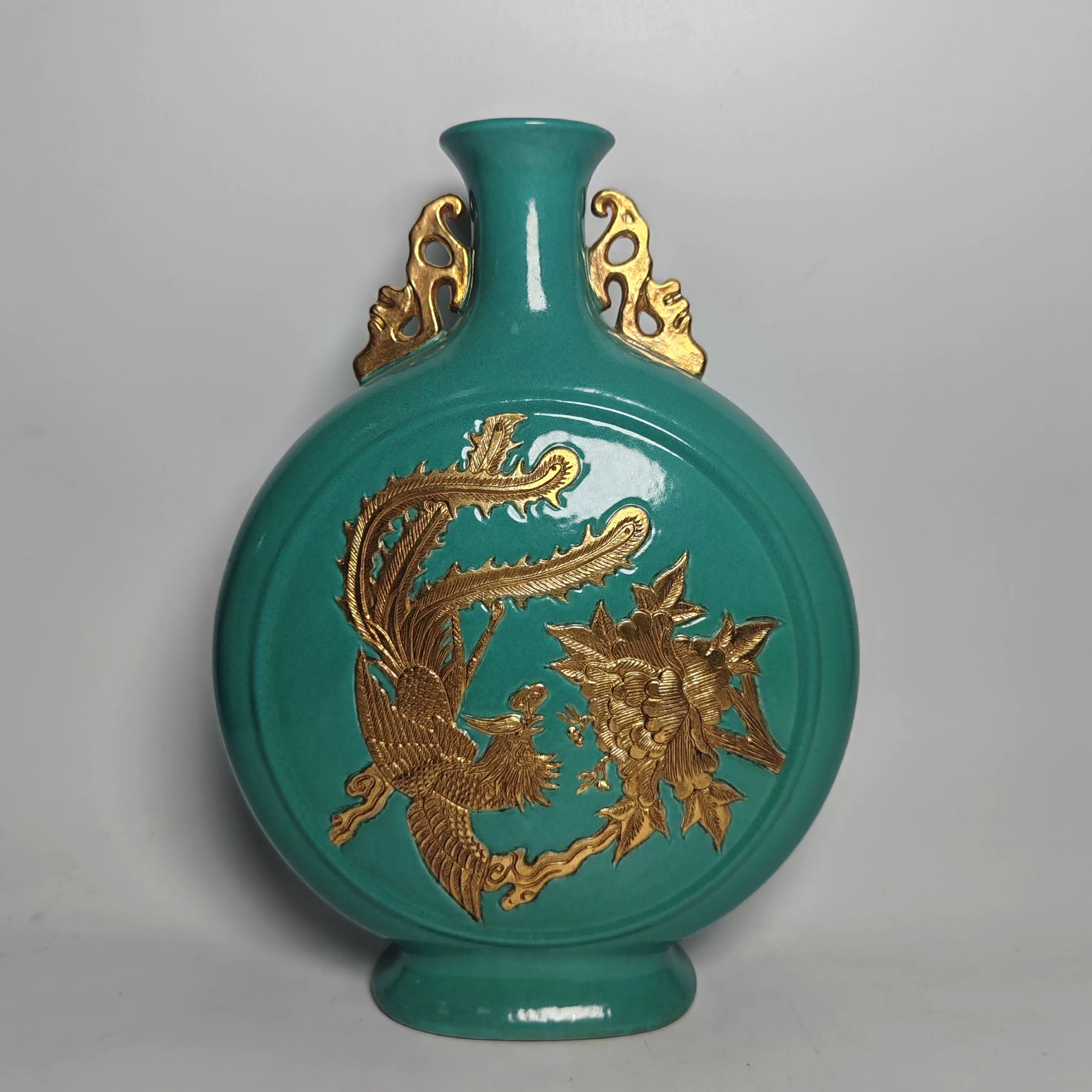 元青花龙纹双耳花瓶古董古玩老货旧货瓷器收藏品老物件摆件象耳瓶