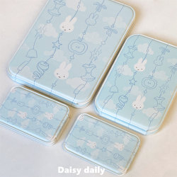 Cute Foldable Small Mirror, Makeup Mirror for Female Students, Dormitory, Office, Desktop, Tabletop, Standable, Large Size, Portable