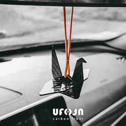 Original Internet-Famous Car Hanging Ornament, Carbon Fiber Paper Crane Blessing Car Pendant, High-End Gift for Men and Women