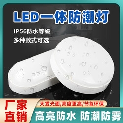 Ip56 Sealed Led Waterproof and Insect-Proof Ceiling Light for Kitchen and Bathroom, Moisture-Proof Light for Bathroom and Toilet, Outdoor Integrated Three-Proof Light