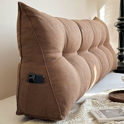 Ximengju Japanese-Style Minimalist Tatami Soft Cushion Ins Nordic Headboard Cushion Solid Color Large Backrest Bed Long Pillow