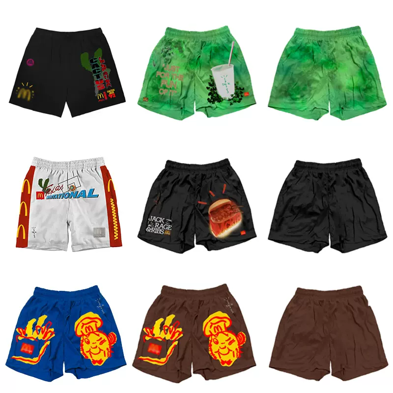 Travis Scott ts Cactus Jack Shorts 老M 周边合作款短裤大集合-Taobao