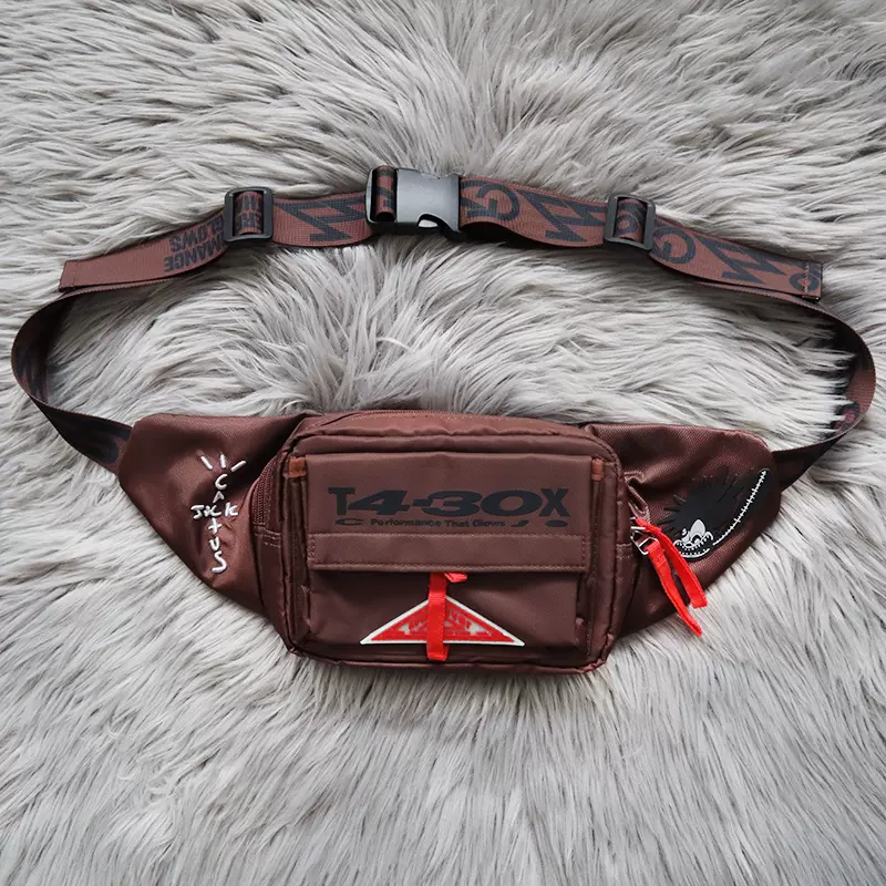 Travis Scott Cactus Jack Fanny Pack 嘻哈说唱限定挎包单肩包-Taobao