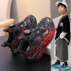 Children's Running Shoes Spring and Autumn 2025 New Boys' Sports Shoes Mesh Breathable Lightweight Soft Sole Shock-Absorbing Boys' Mesh Shoes