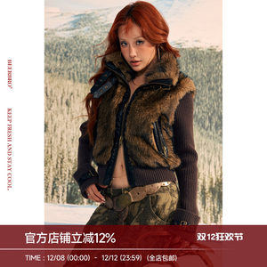 
BeerBro {Rebel Athletic Club} American hot girl slim fur short coat woolen cardigan sweater for women