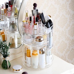 Rotating Cosmetics Storage Box, Skin Care Products, Desktop Dressing Table, Washbasin Storage Rack, High-End Acrylic Shelf