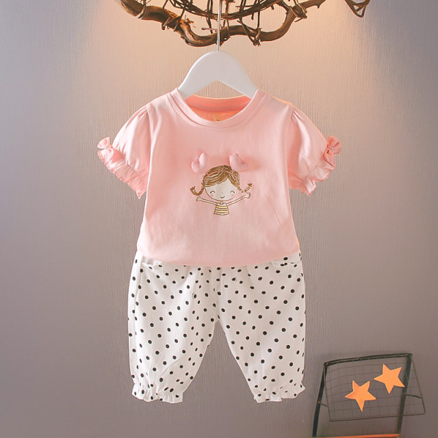 Girls Summer Clothing Set 2024 New Fashionable Baby Clothes Girls Short ...